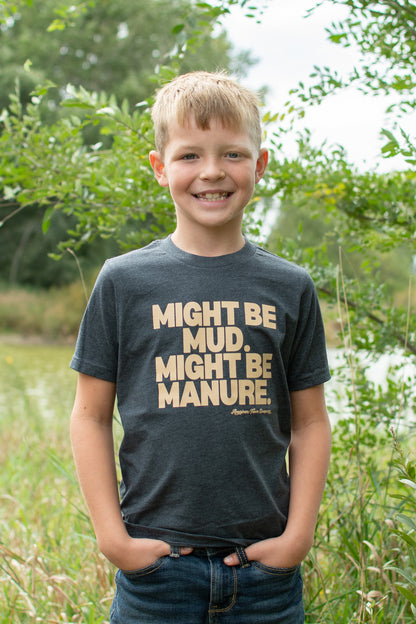 'Mud or Manure' Toddler/Youth T-Shirt - Charcoal