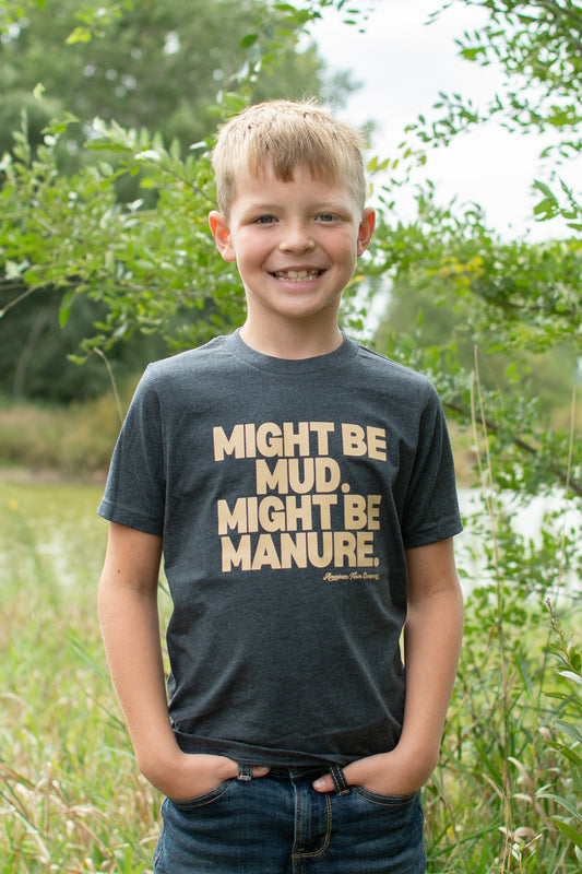 'Mud or Manure' Toddler/Youth T-Shirt - Charcoal