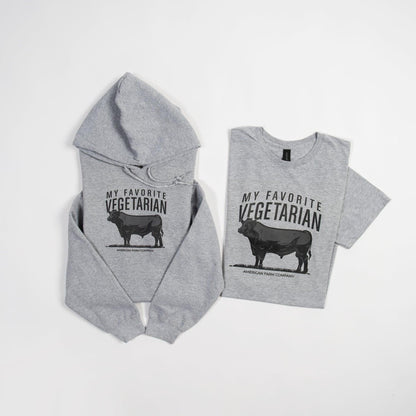 ‘My Favorite Vegetarian’ Steer Hoodie - American Farm Company