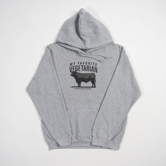 ‘My Favorite Vegetarian’ Steer Hoodie - American Farm Company