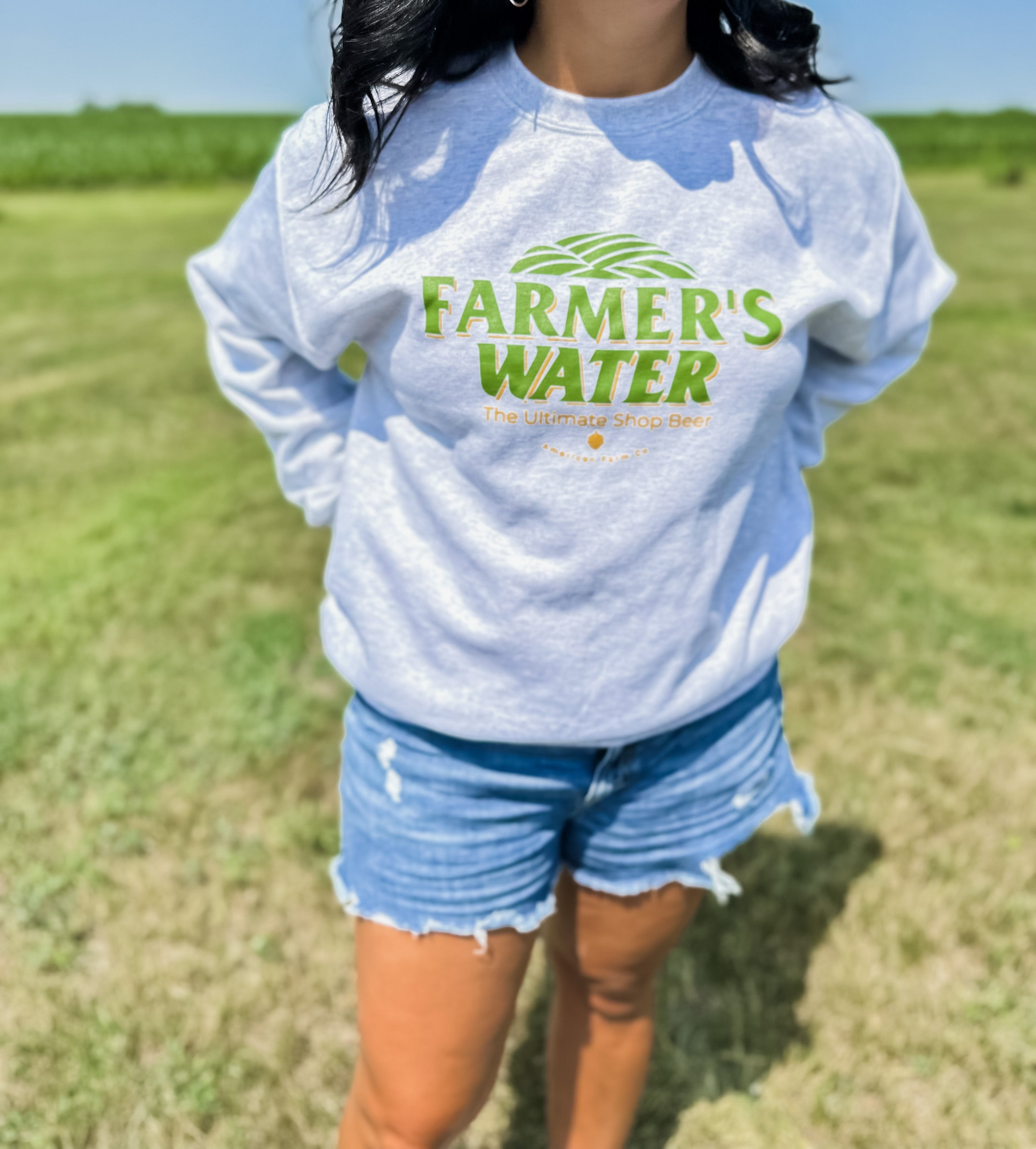 NEW ‘Farmers Water’ Ash Crewneck