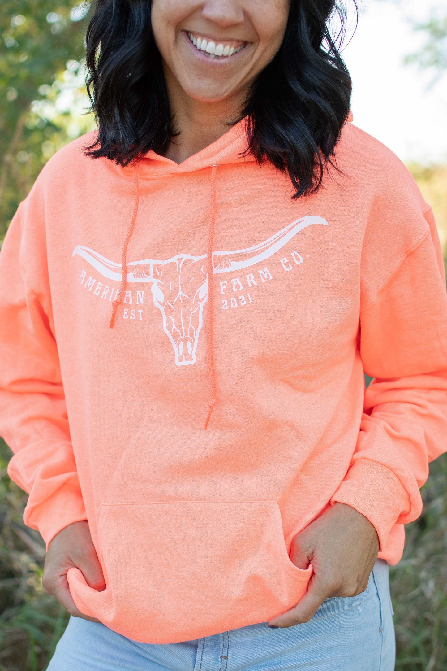 Neon 'Skull Horns' Hoodie