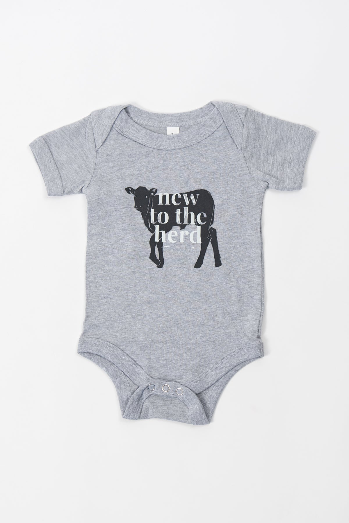 'New to the Herd' Gray Onesie