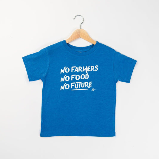 No Farmers, No Food, No Future Blue Toddler/Youth Tee - American Farm Company