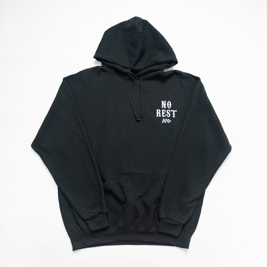 'No Rest For The Farmer' Black Hoodie - American Farm Company