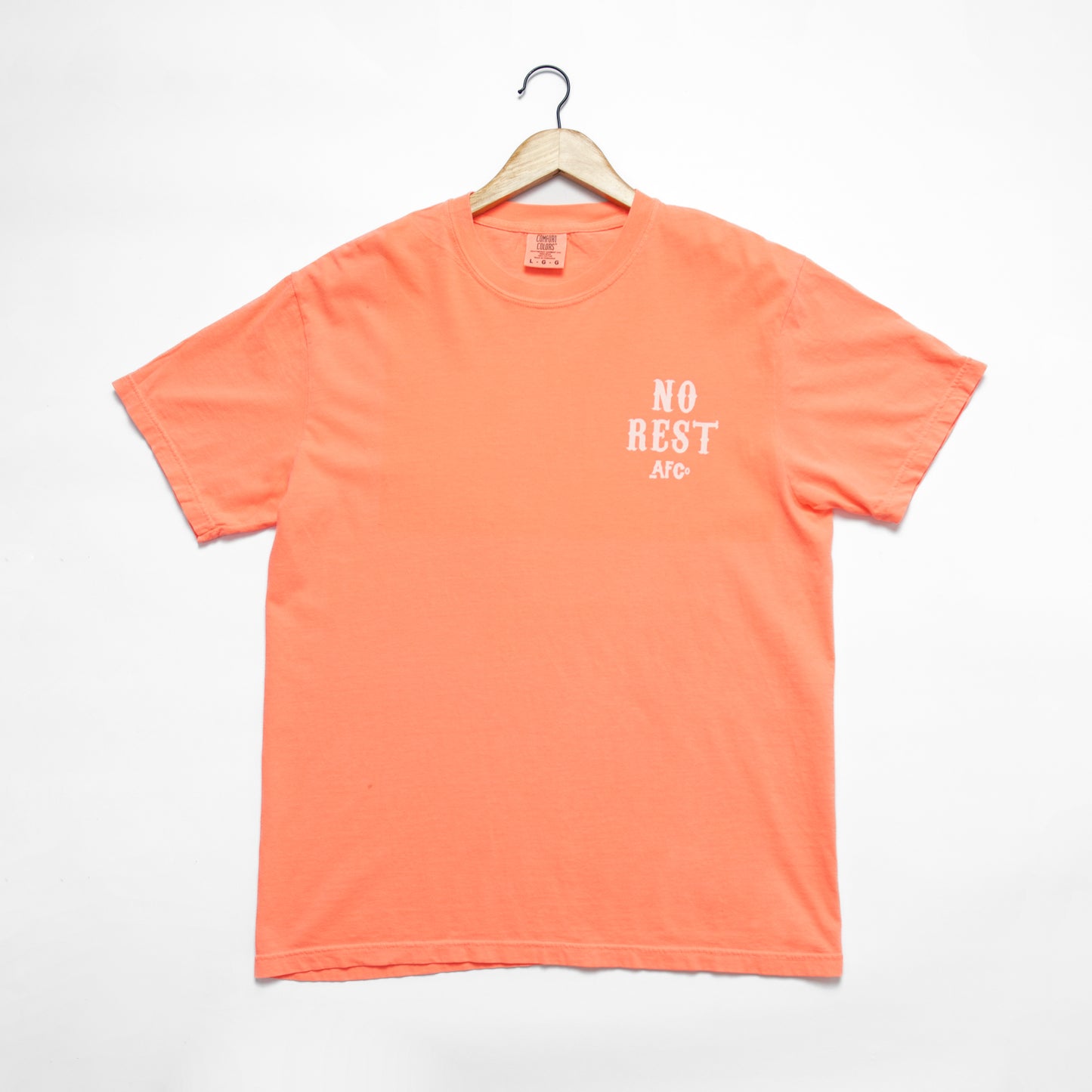 'No Rest For The Farmer' Neon Orange Tee