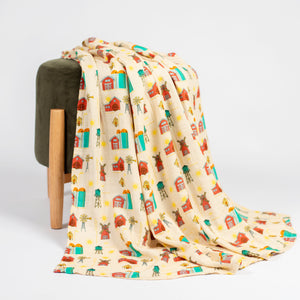 Sunny Farm Muslin Swaddle Blanket