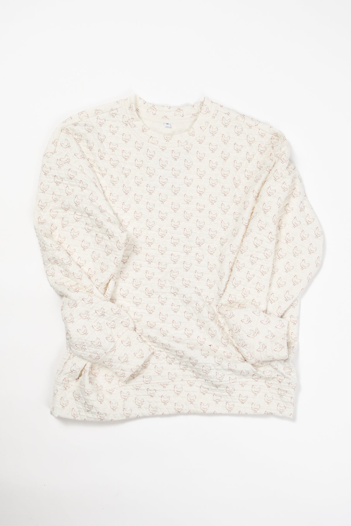 Oversized Quilted Chicken Sweater