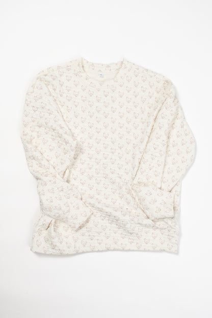 Oversized Quilted Chicken Sweater