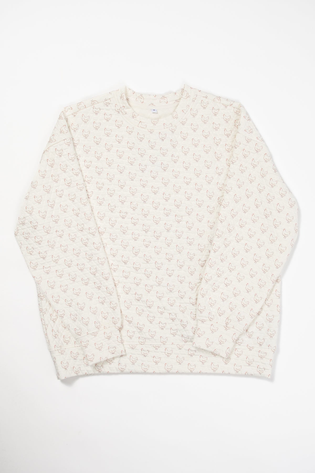Oversized Quilted Chicken Sweater