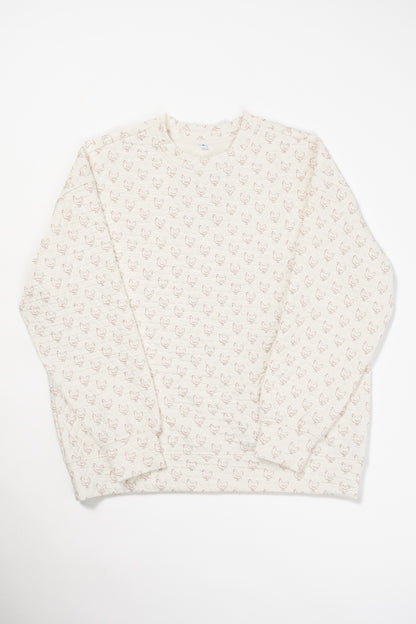 Oversized Quilted Chicken Sweater
