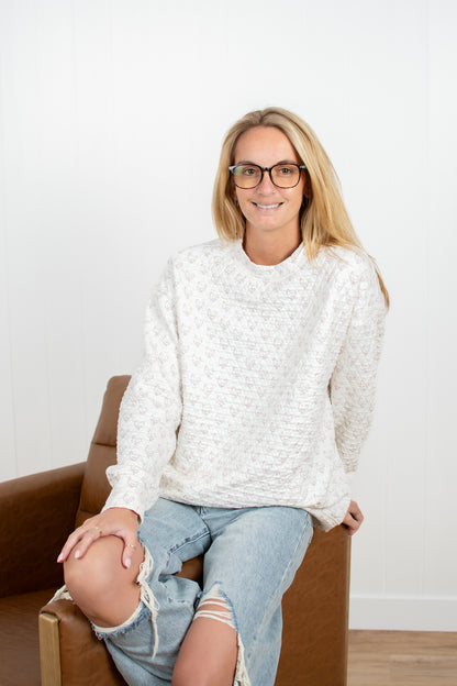 Oversized Quilted Chicken Sweater
