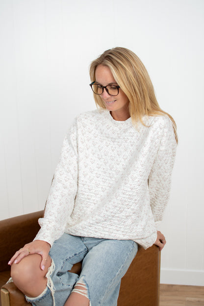 Oversized Quilted Chicken Sweater