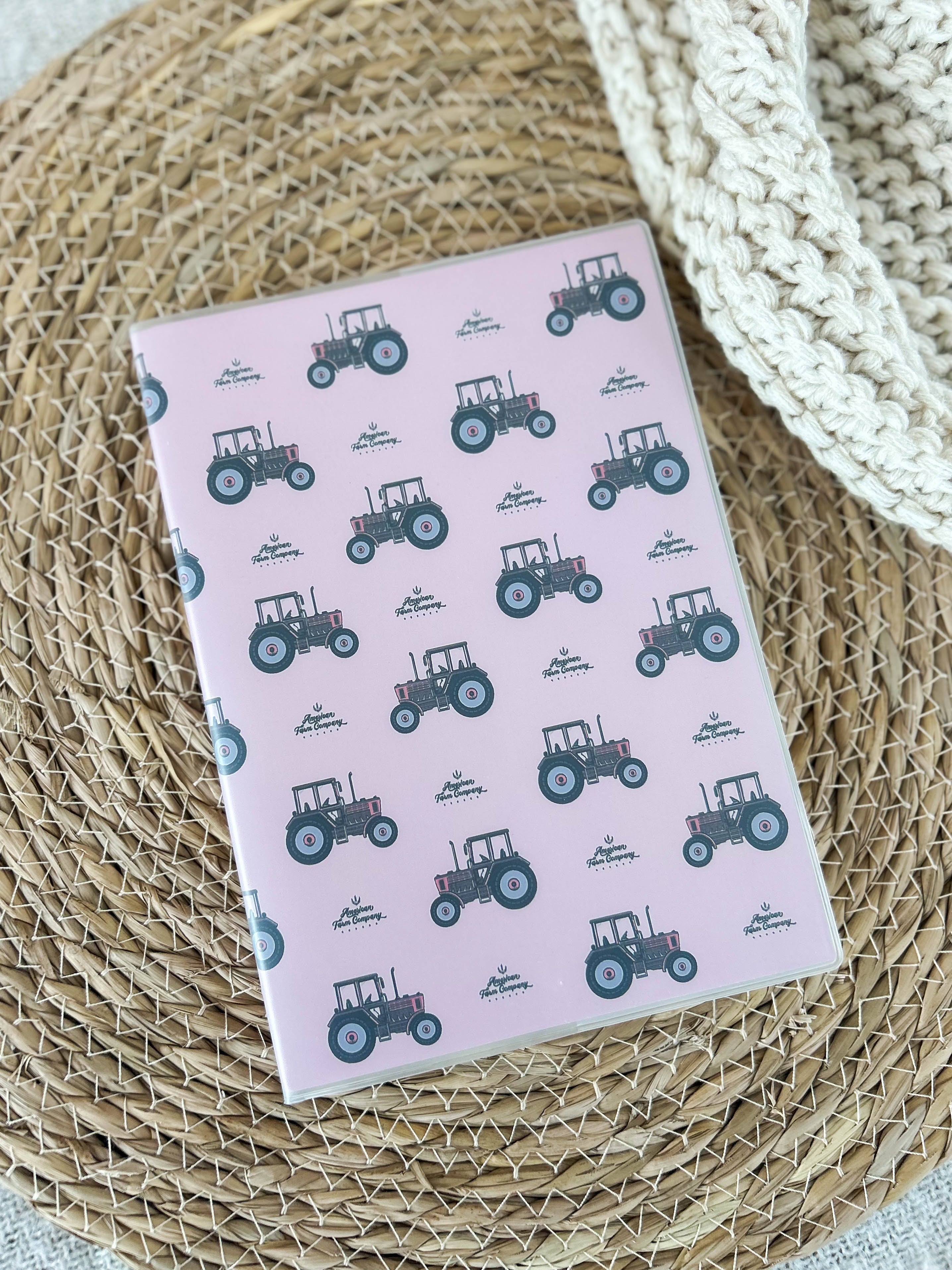 Pink Tractor Notebook