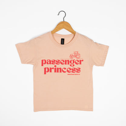 ‘Passenger Princess' Toddler & Youth Peach Tee