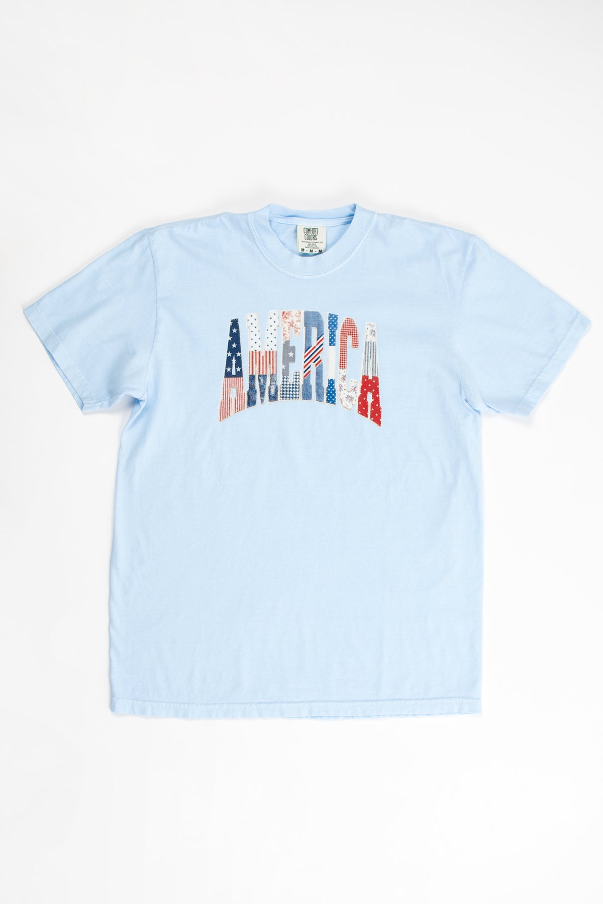 Patchwork America Light Blue Tee