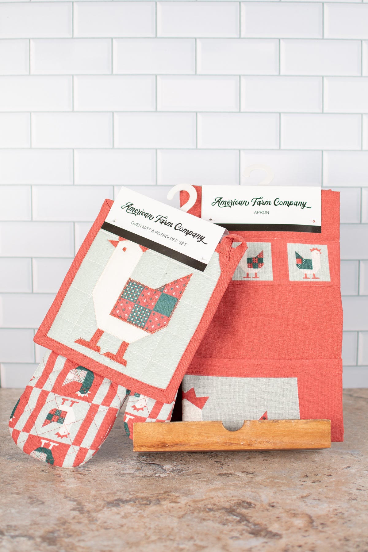 Patchwork Christmas Chicken Apron
