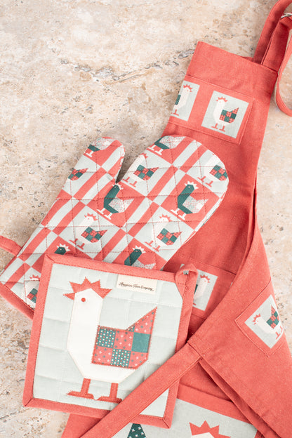 Patchwork Christmas Chicken Apron