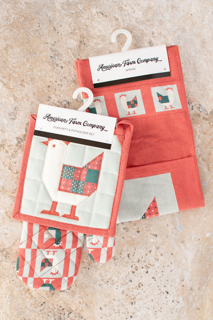 Patchwork Christmas Chicken Apron