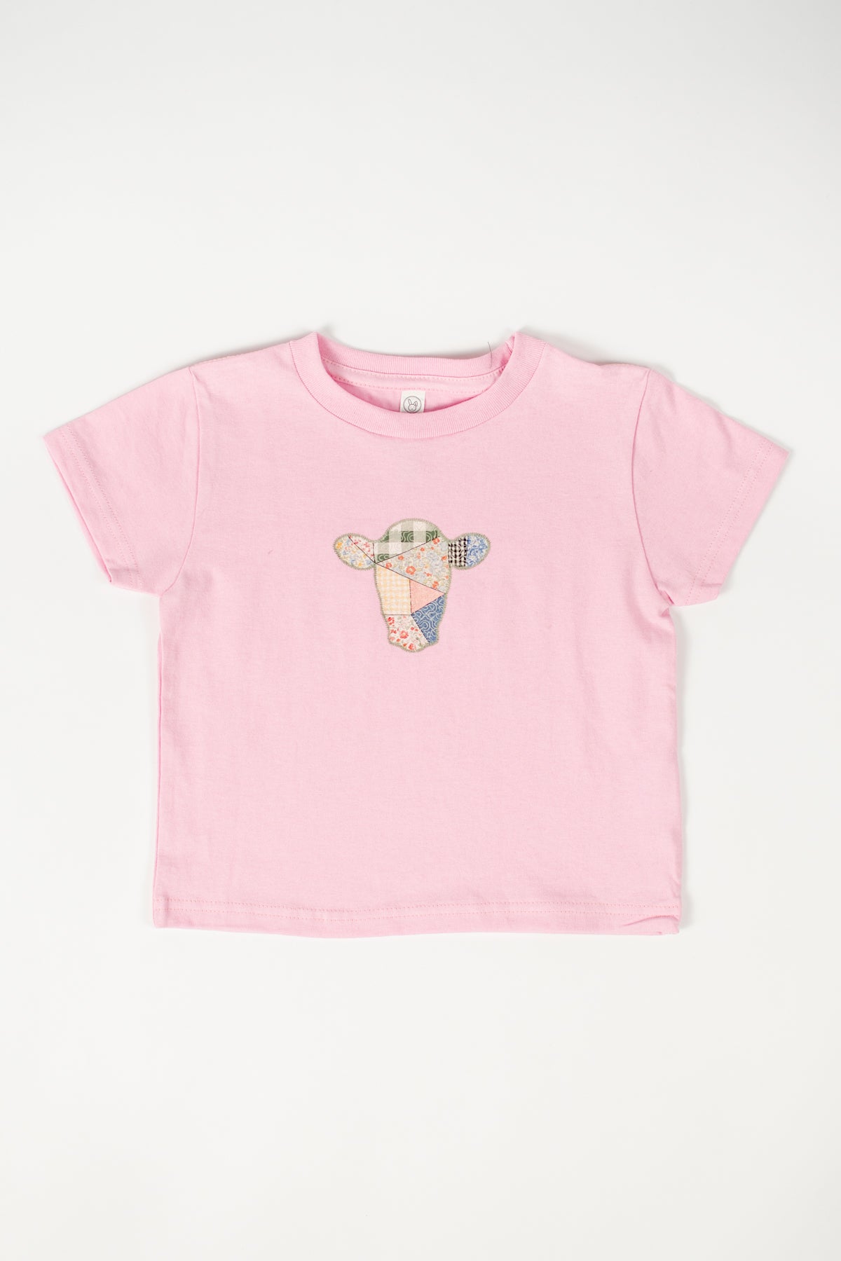 Patchwork Cow Toddler/Youth Pink Tee