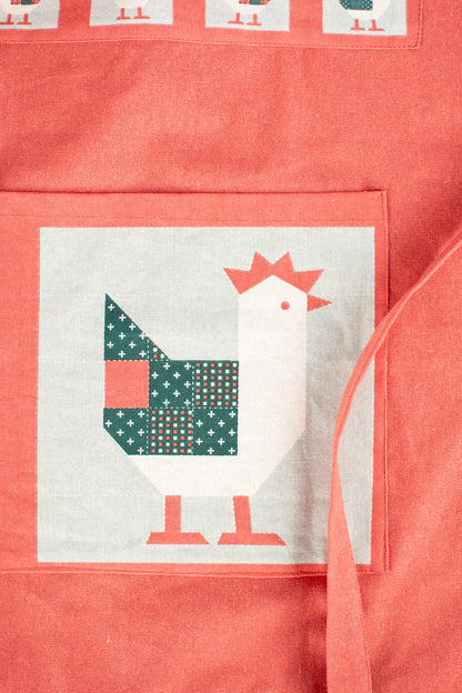 Patchwork Christmas Chicken Apron