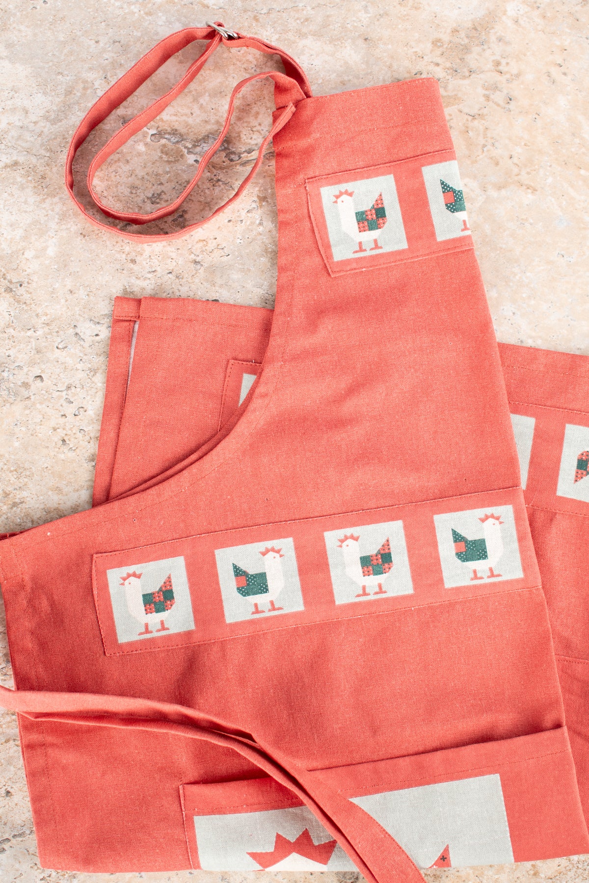 Patchwork Christmas Chicken Apron