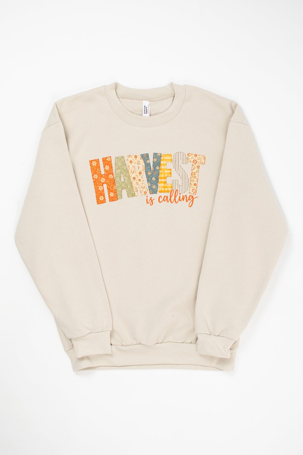 Patchwork 'Harvest is Calling' Adult Crewneck