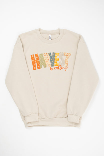 Patchwork 'Harvest is Calling' Adult Crewneck