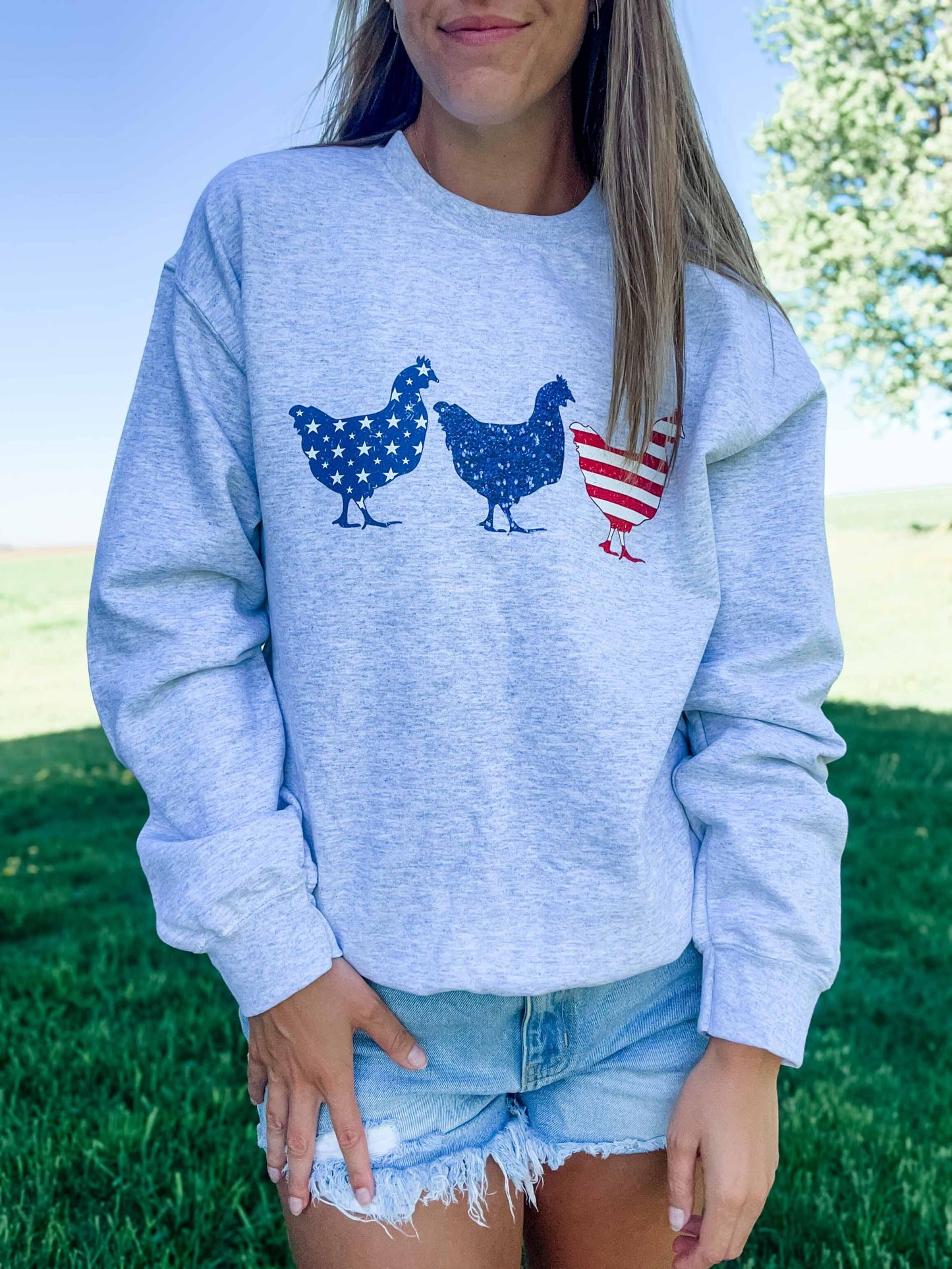 Patriotic Chicken Crewneck