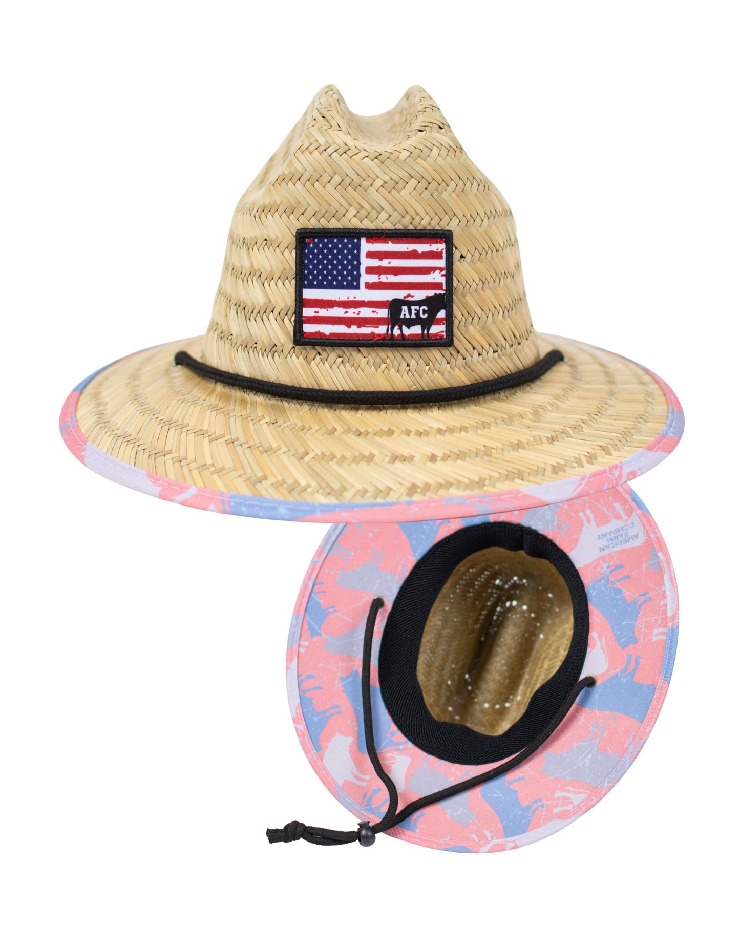 Patriotic Cow Camo™ Kids Straw Hat