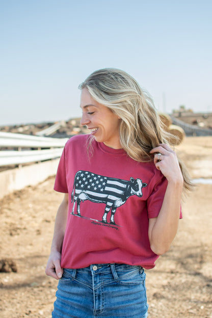 Patriotic Cow Tee