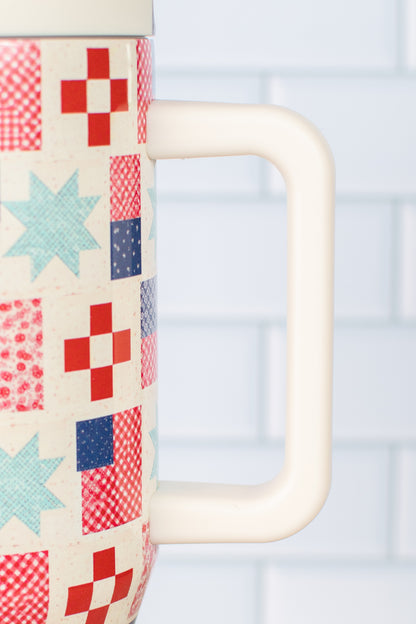 Patriotic Patchwork 40oz Water Tank Tumbler