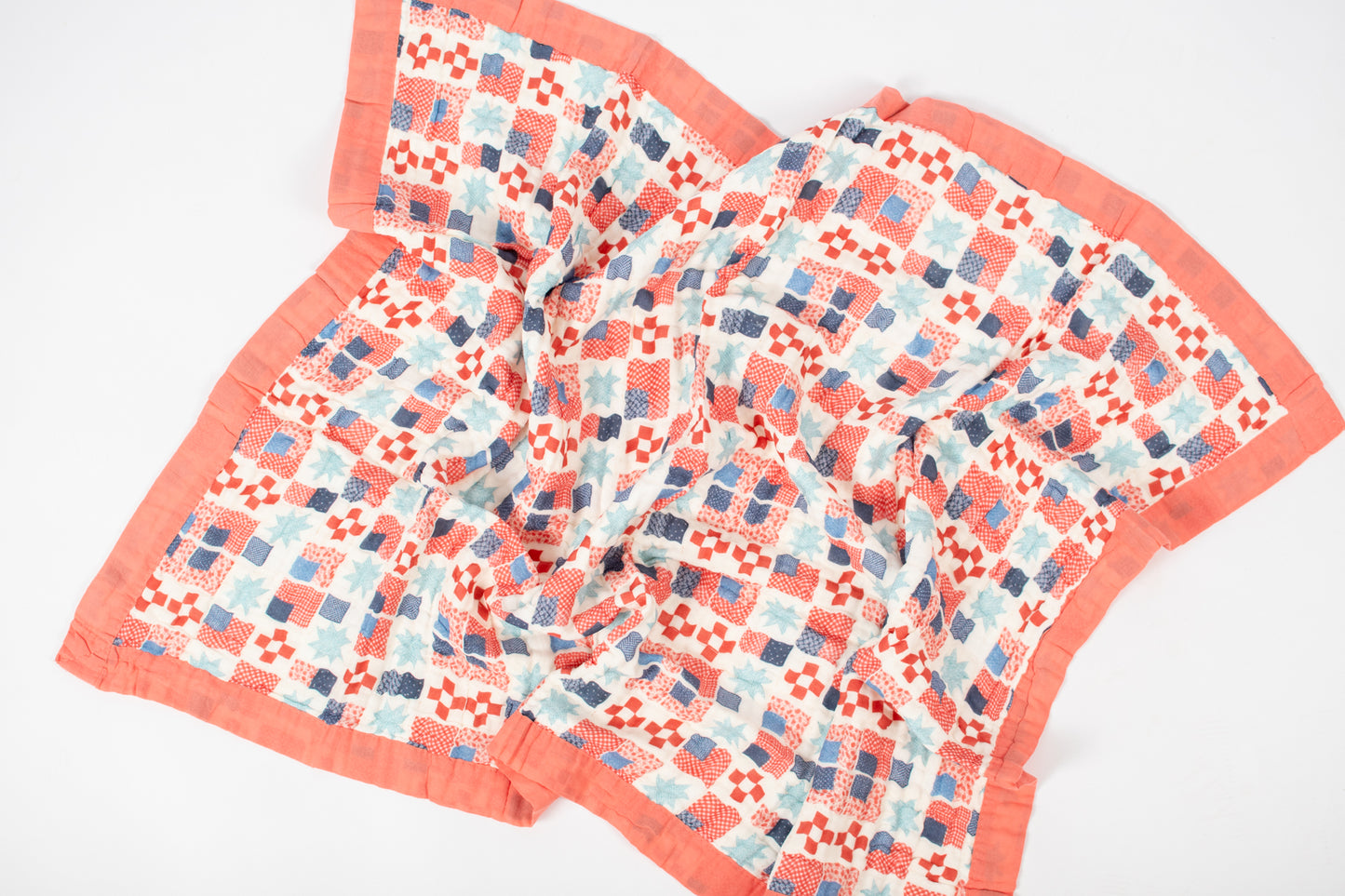 Patriotic Patchwork Cotton Baby Blanket