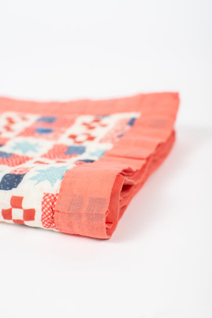 Patriotic Patchwork Cotton Baby Blanket