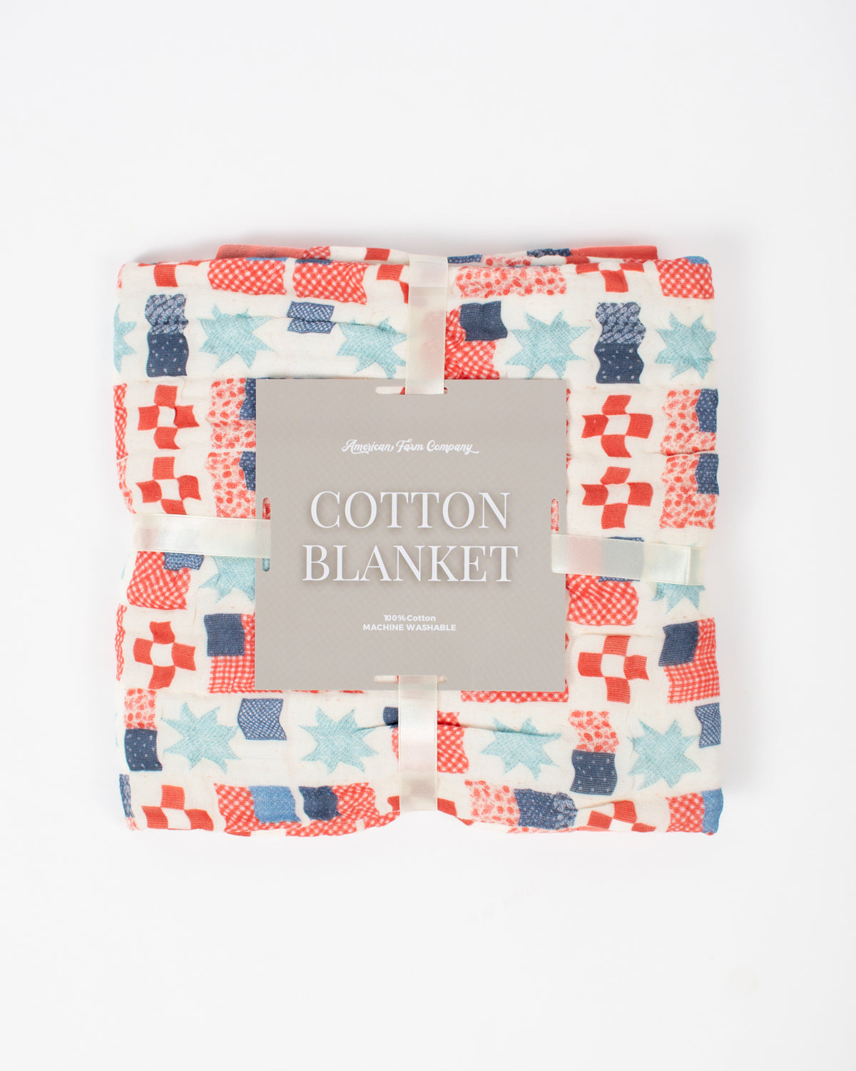 Patriotic Patchwork Cotton Baby Blanket