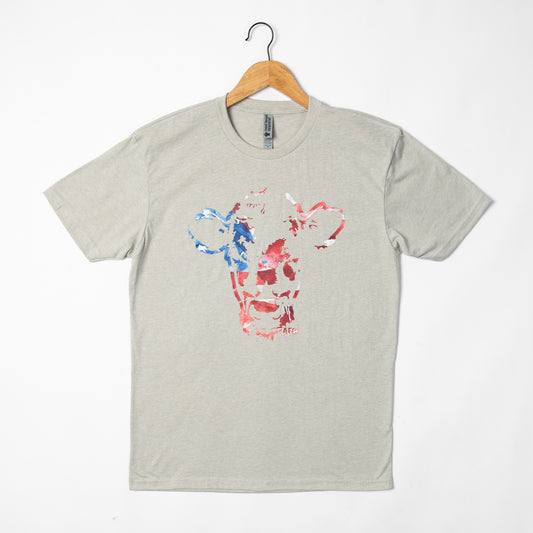 Patriotic Watercolor Cow Tee