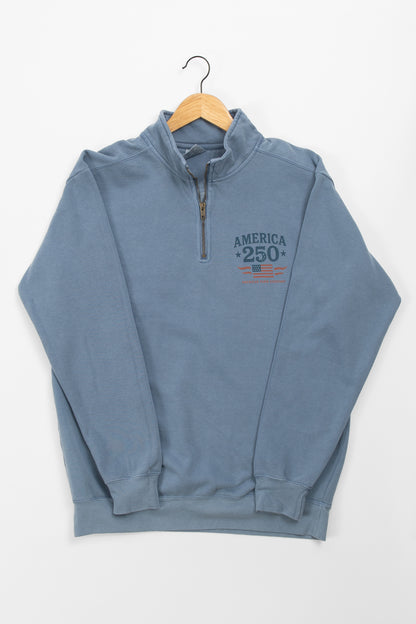Patriotic 'America 250' Blue 1/4 Zip
