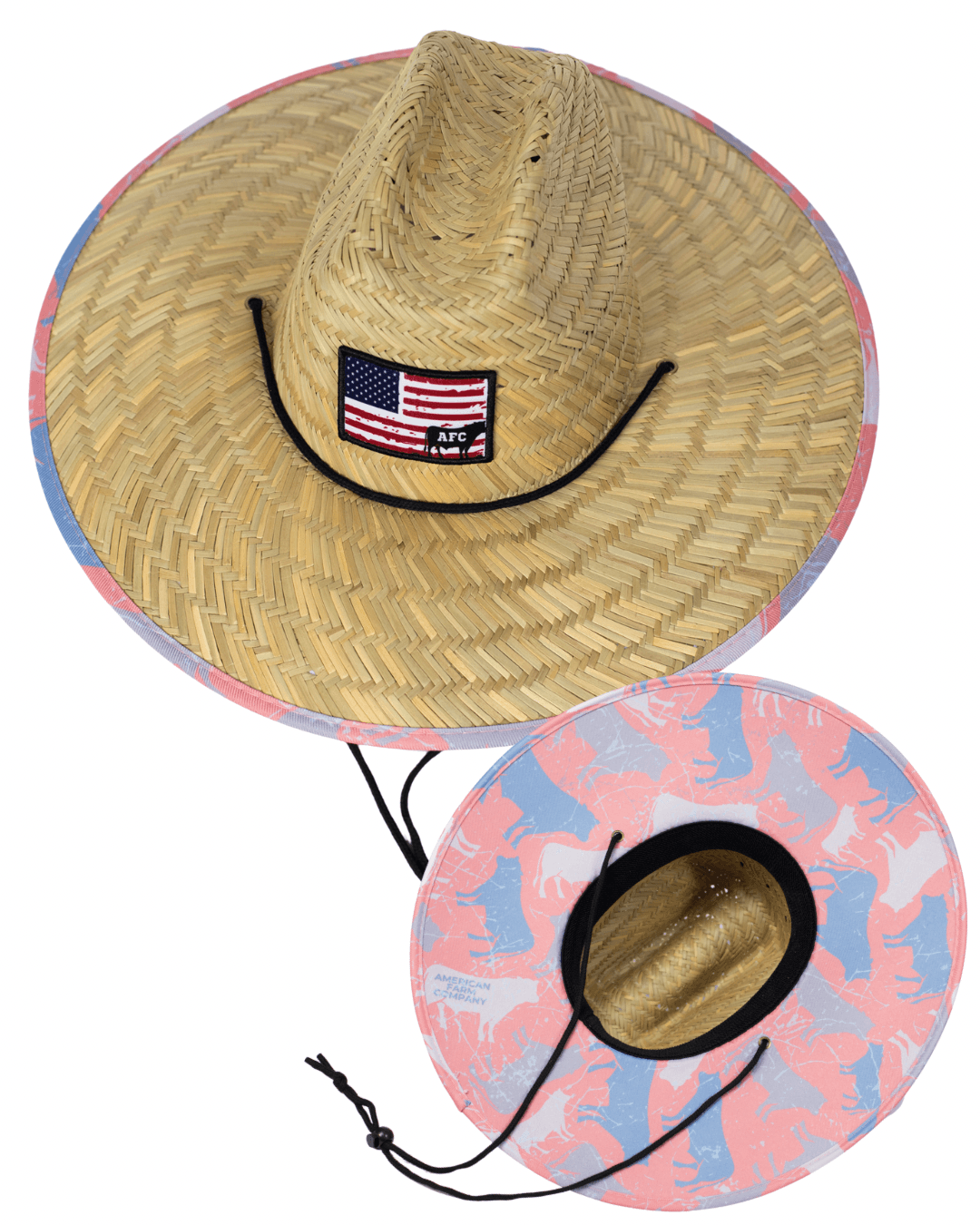 Patriotic Cow Camo™ Adult Straw Hat