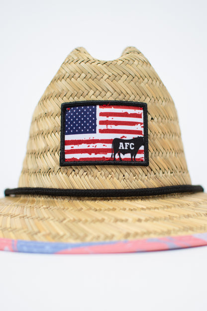 Patriotic Cow Camo™ Kids Straw Hat