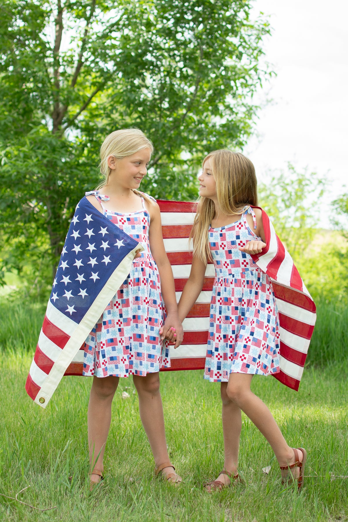 Patriotic Patchwork Toddler/Youth Bamboo Dress