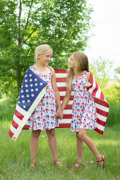 Patriotic Patchwork Toddler/Youth Bamboo Dress