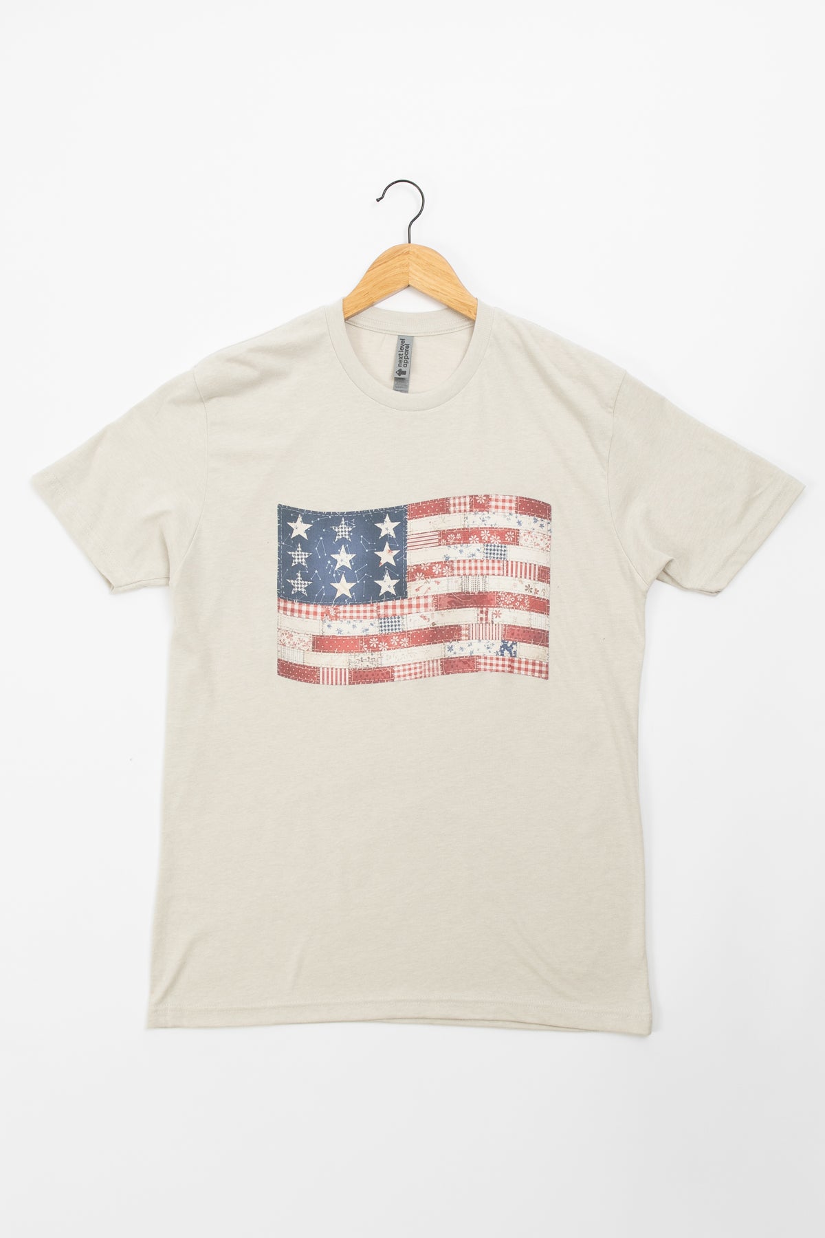 Patriotic Quilted American Flag Tee
