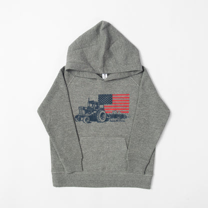 Patriotic Tractor Toddler/Youth Hoodie