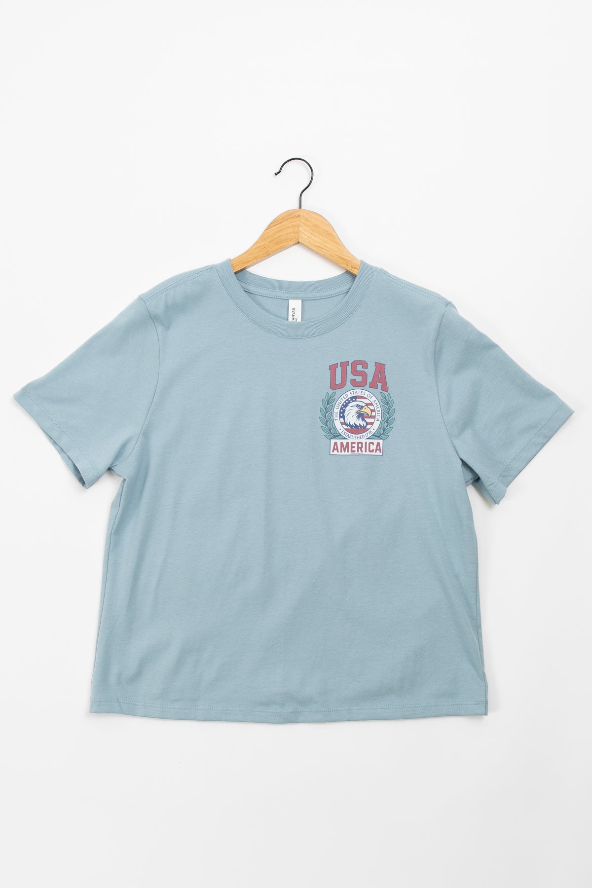 Patriotic 'USA' Red Seal Boxy Tee