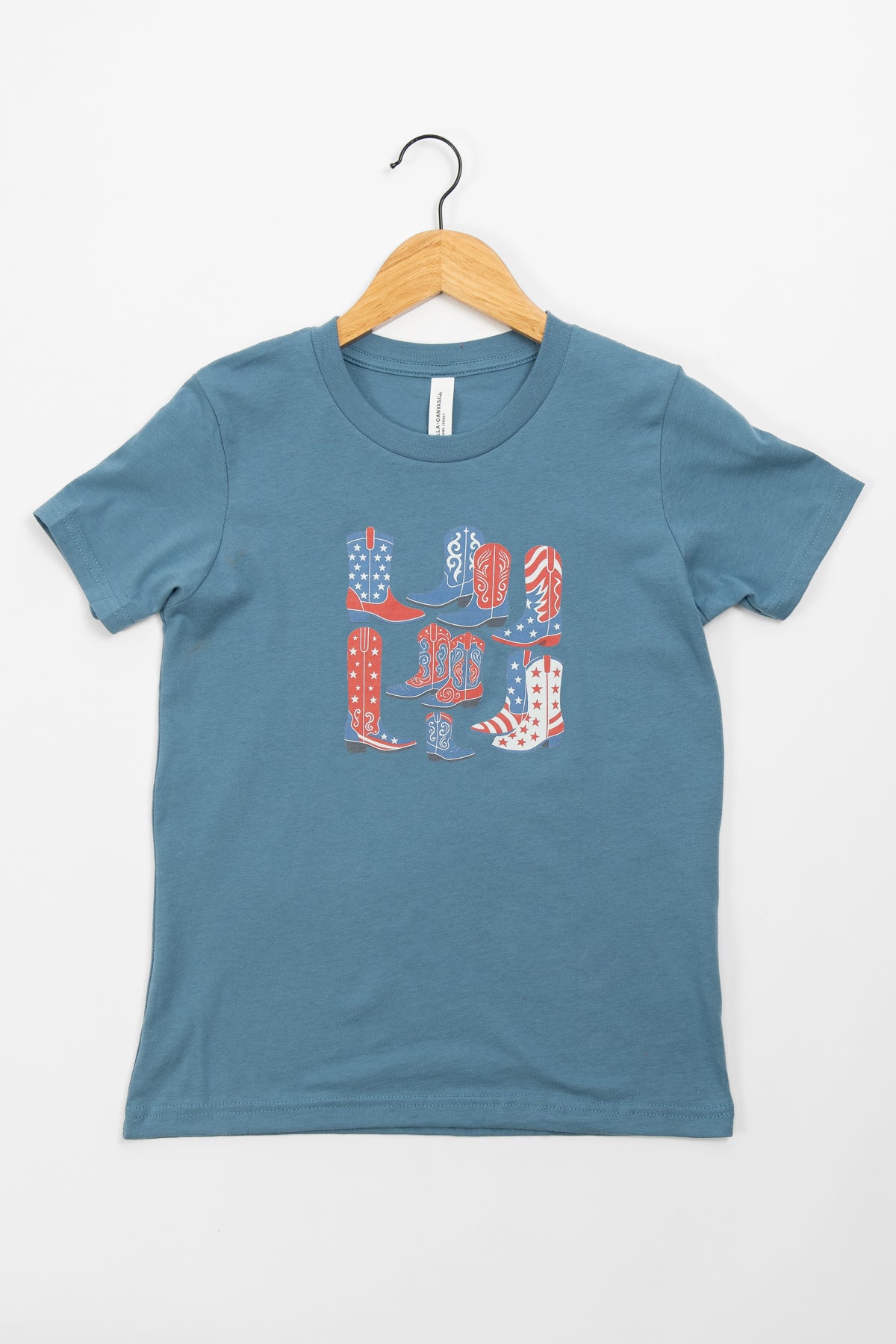 Patriotic Western Boots Blue Toddler/Youth Tee