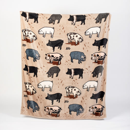 Pig Plush Blanket - American Farm Company