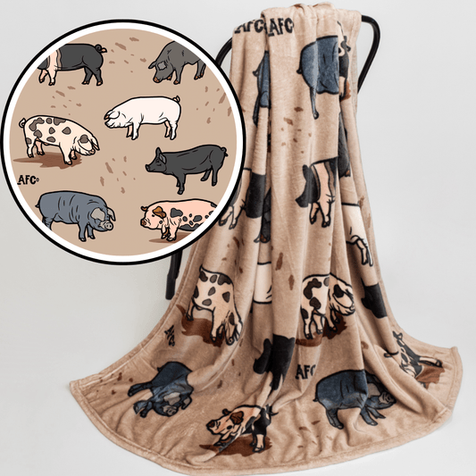 Pig Plush Blanket - American Farm Company