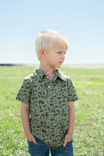 Pig Camo Baby/Youth Performance Polo