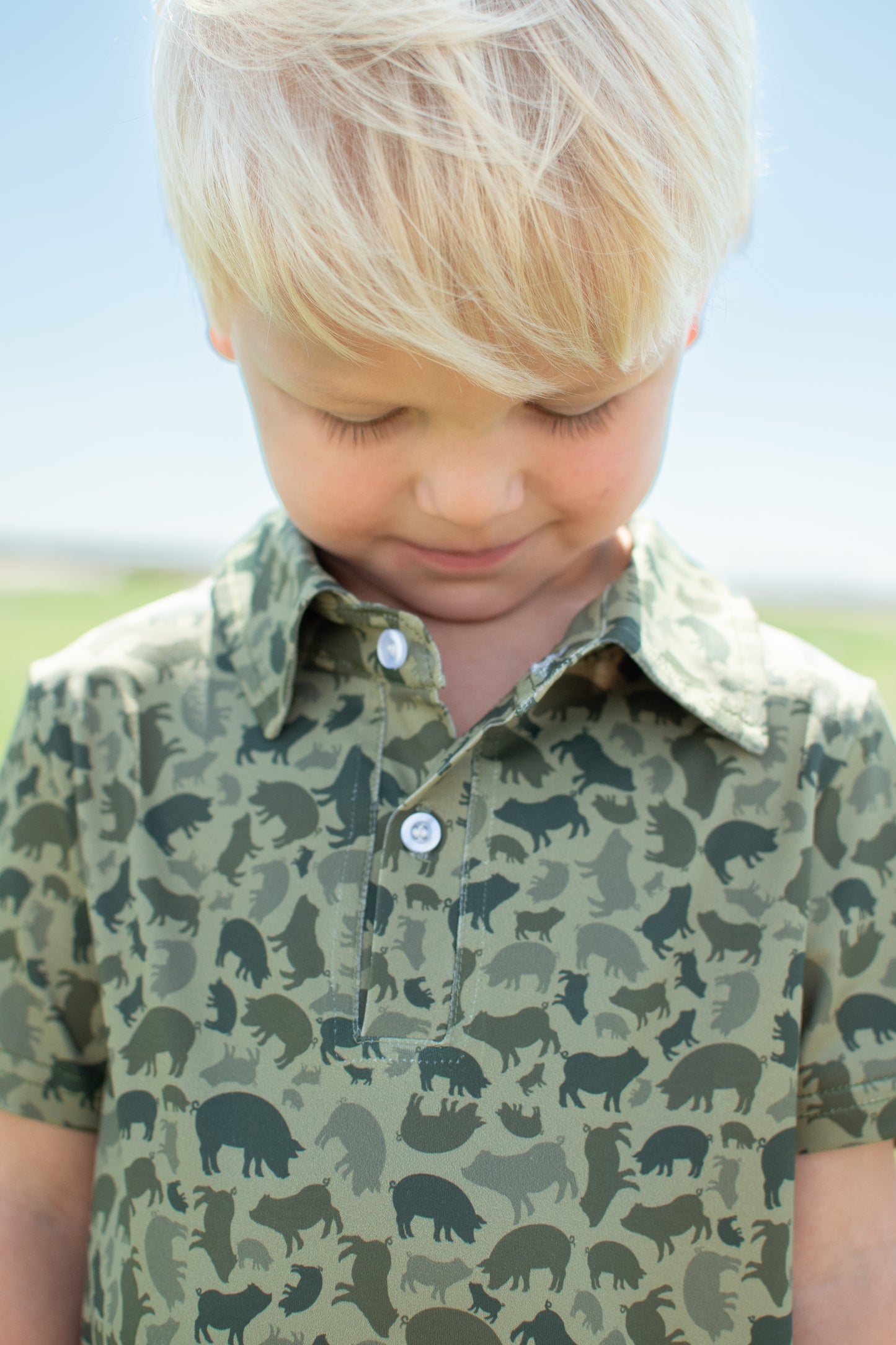 Pig Camo Baby/Youth Performance Polo