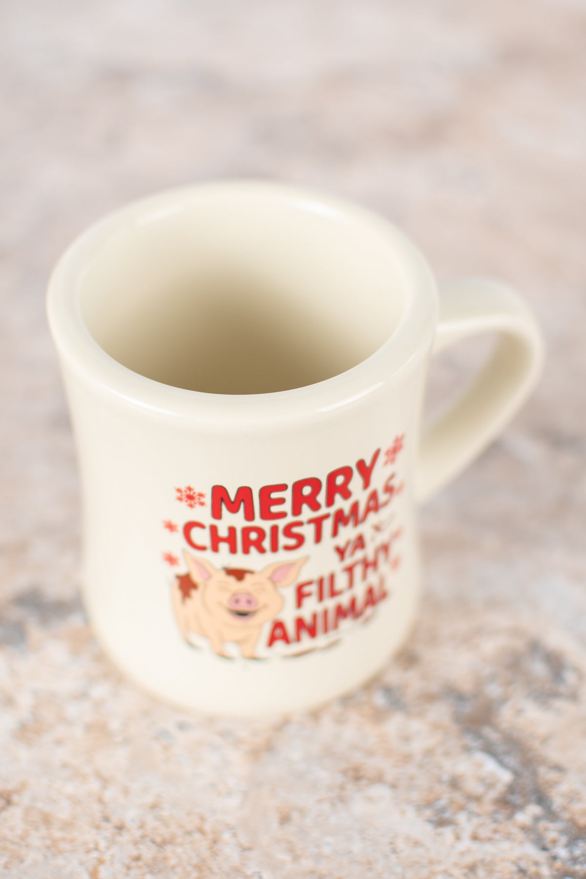 Pig 'Merry Christmas Ya Filthy Animal' Ceramic Mug